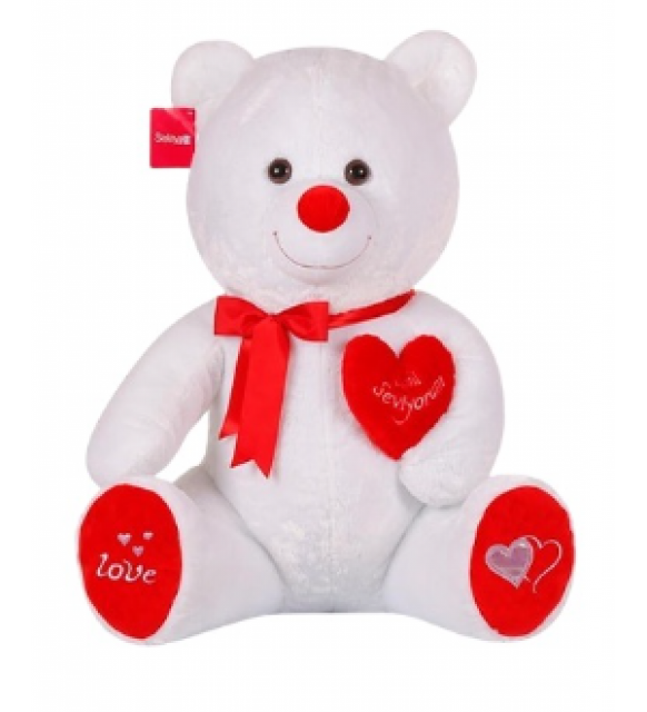 Oyuncak Beyaz Yumoş Ayı 3+ Yaş (47 cm)